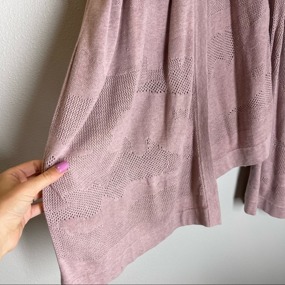 Lululemon Find Your Light Wrap Sweater Heathered Vintage Mauve Pink One Size - Picture 8 of 11